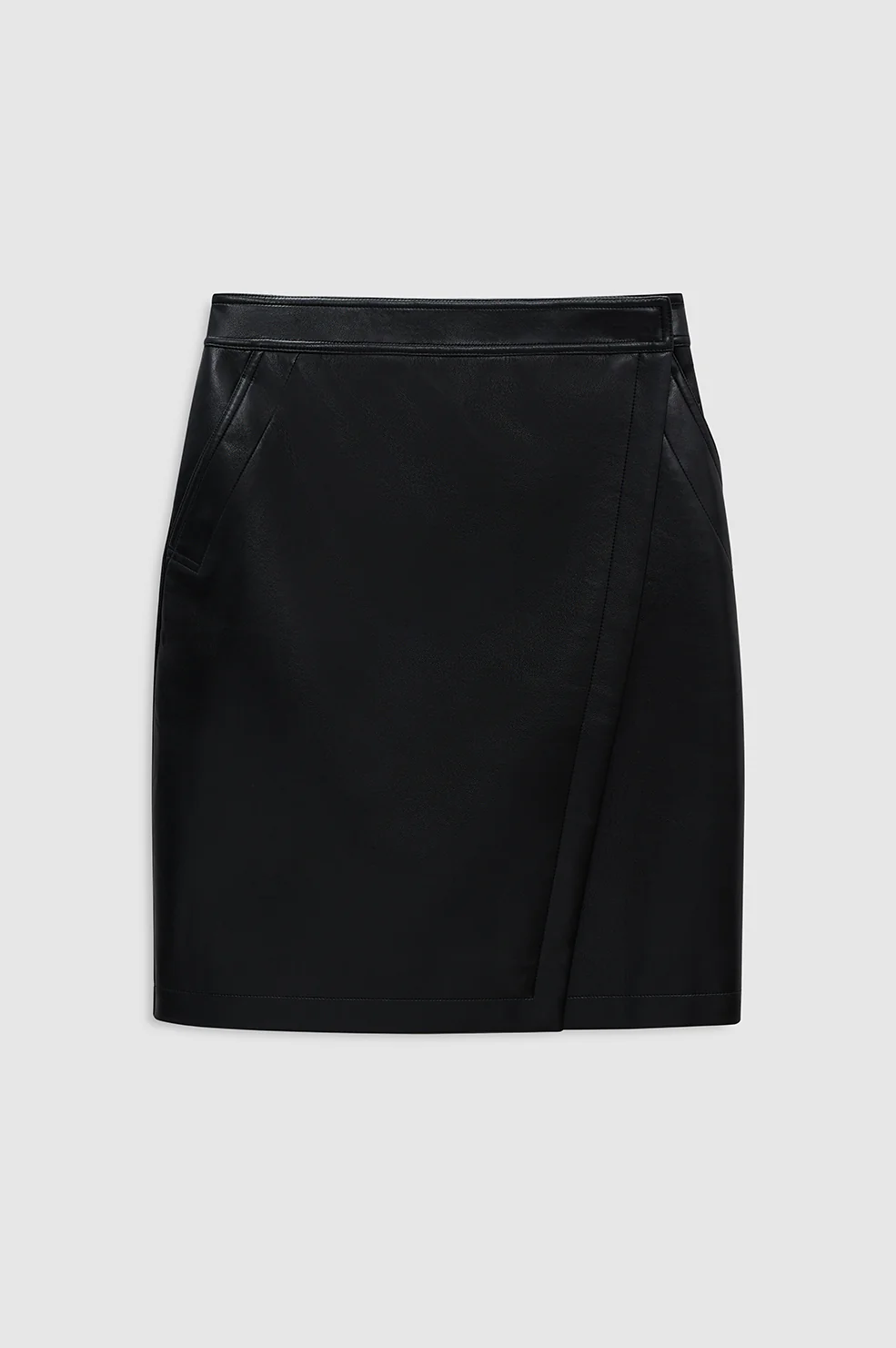 Alanis Skirt - Black Recycled Leather - Image 3