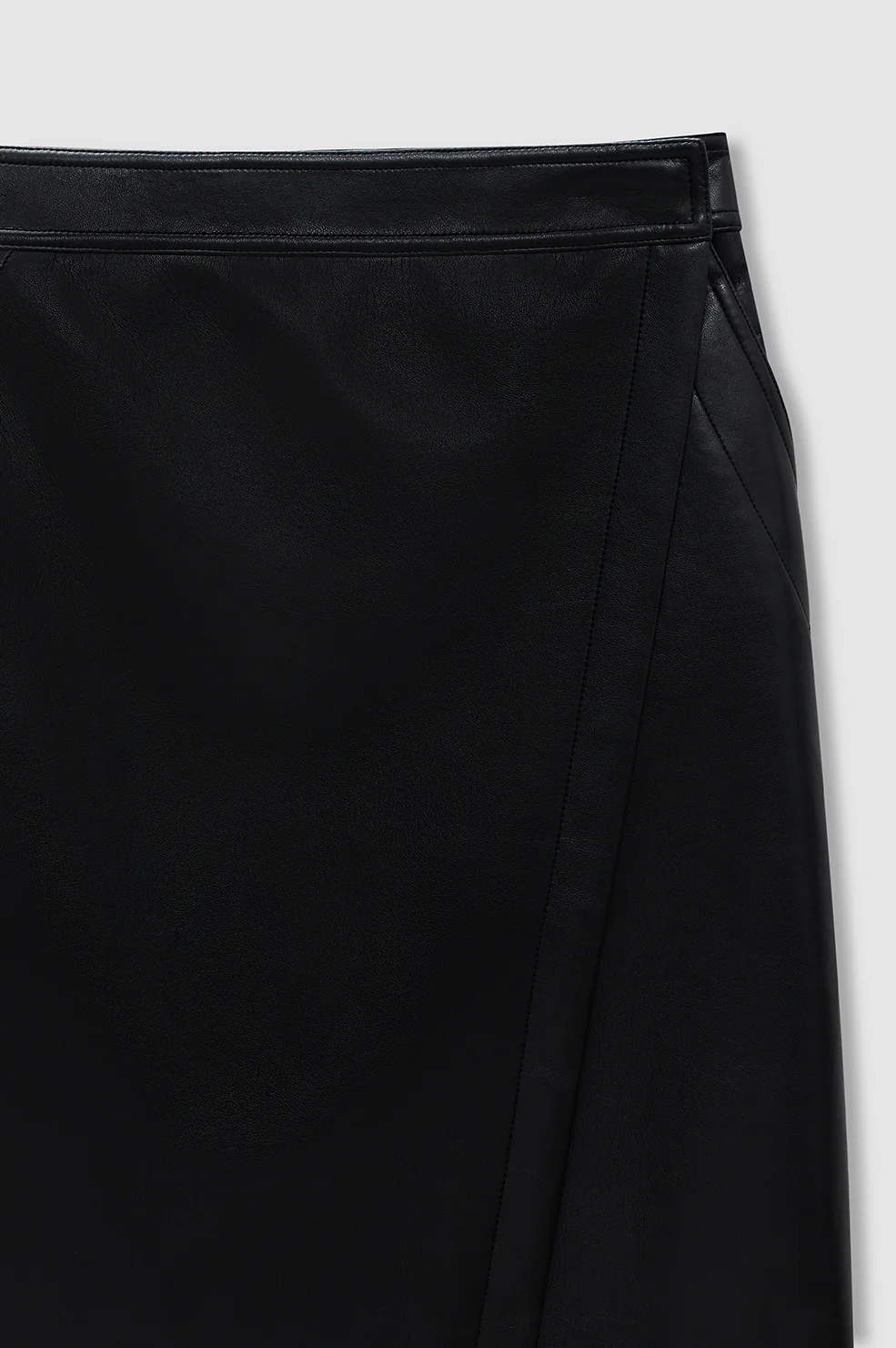 Alanis Skirt - Black Recycled Leather - Image 4