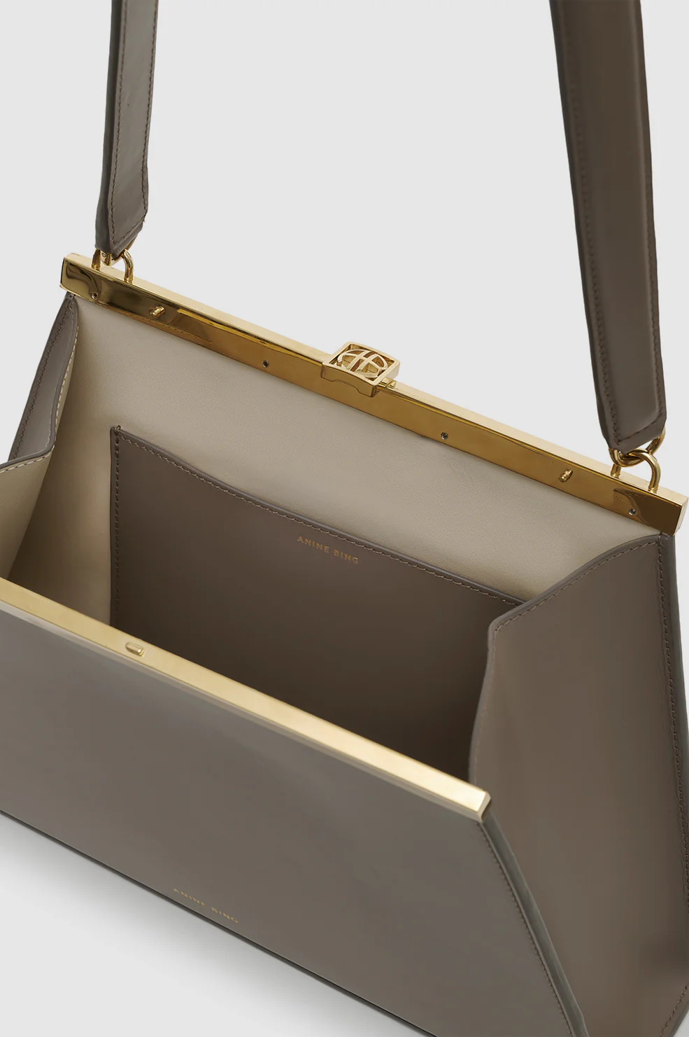 Anine Bag Smooth Leather - Taupe - Image 4