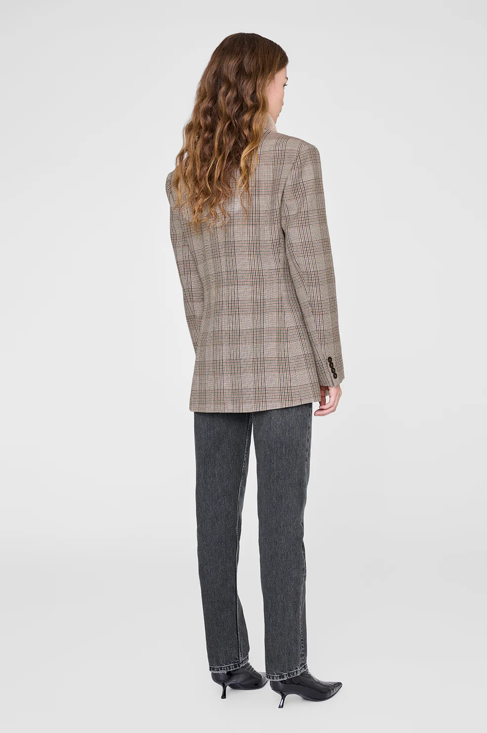 Aretha Blazer - Brown Plaid - Image 5
