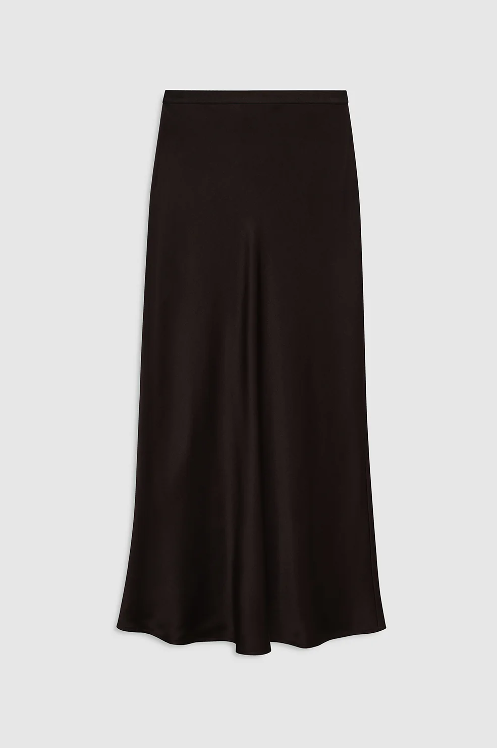 Bar Silk Skirt - Deep Brown - Image 3