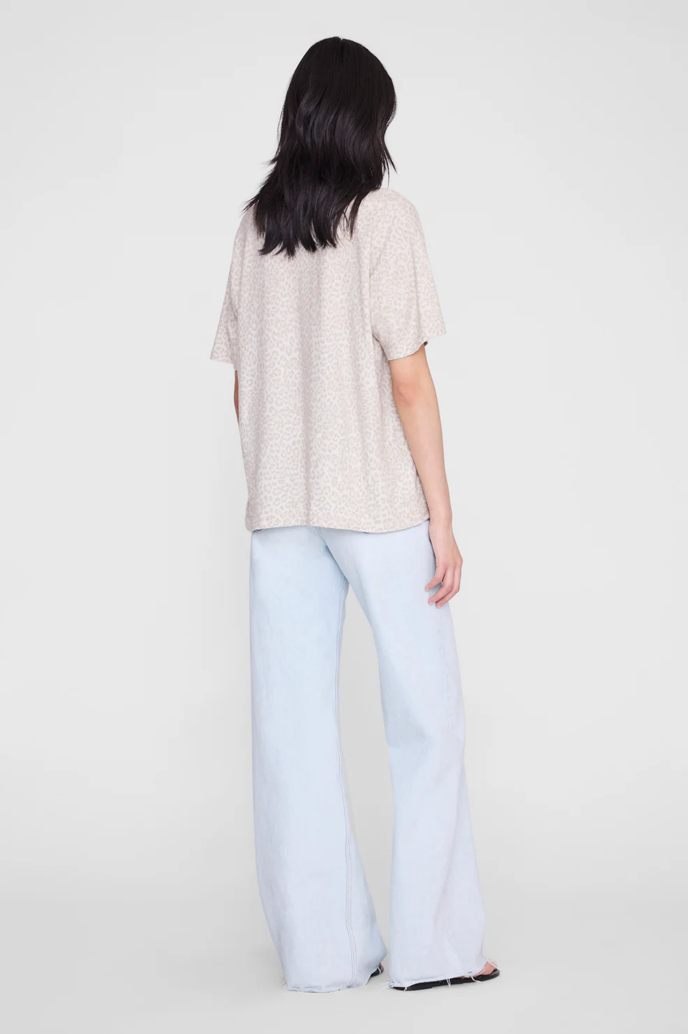 Cade Tee Anine Bing - Washed White Leopard - Image 5