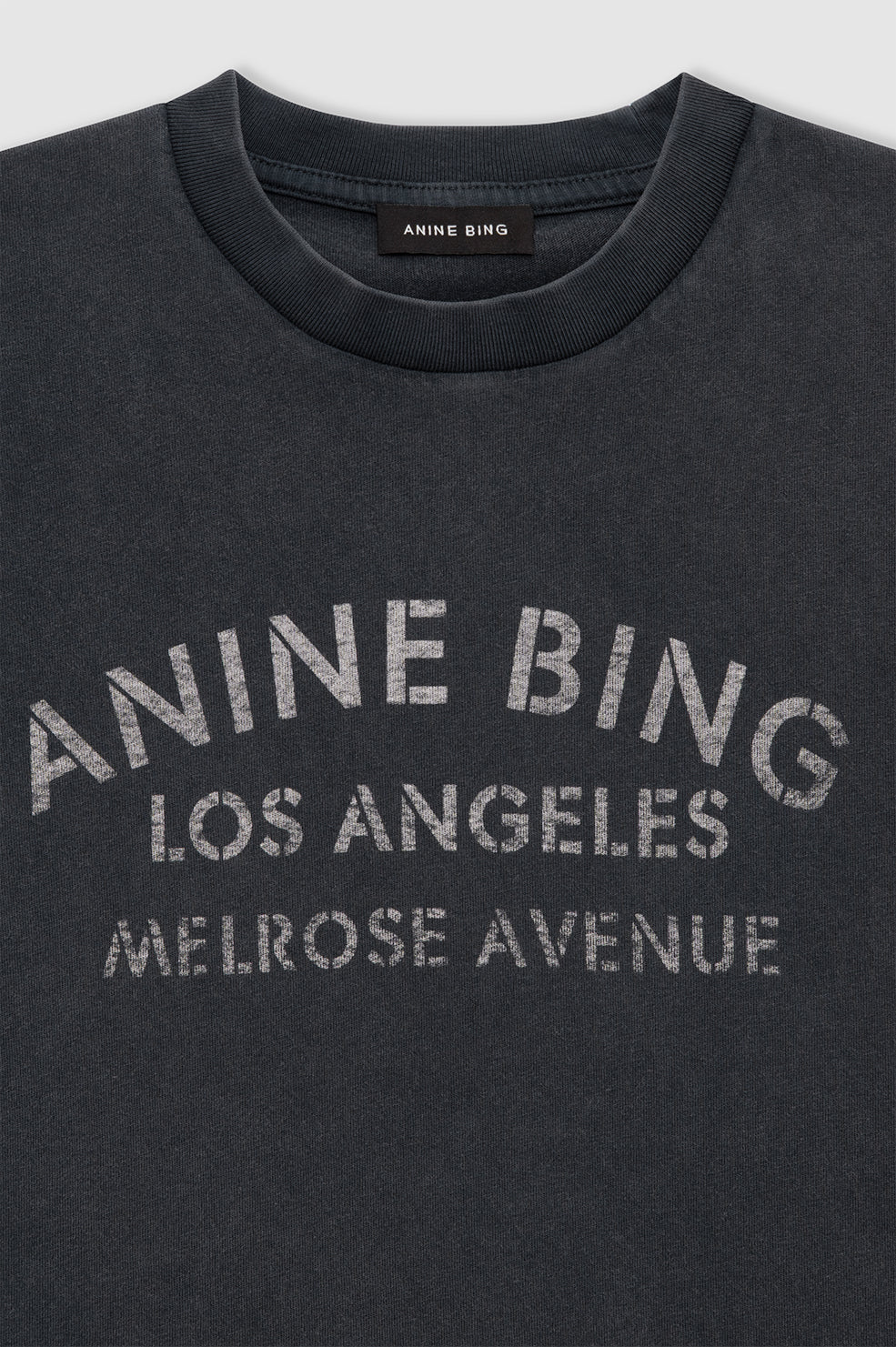 Cade Tee Melrose Stencil - Washed Black - Image 4