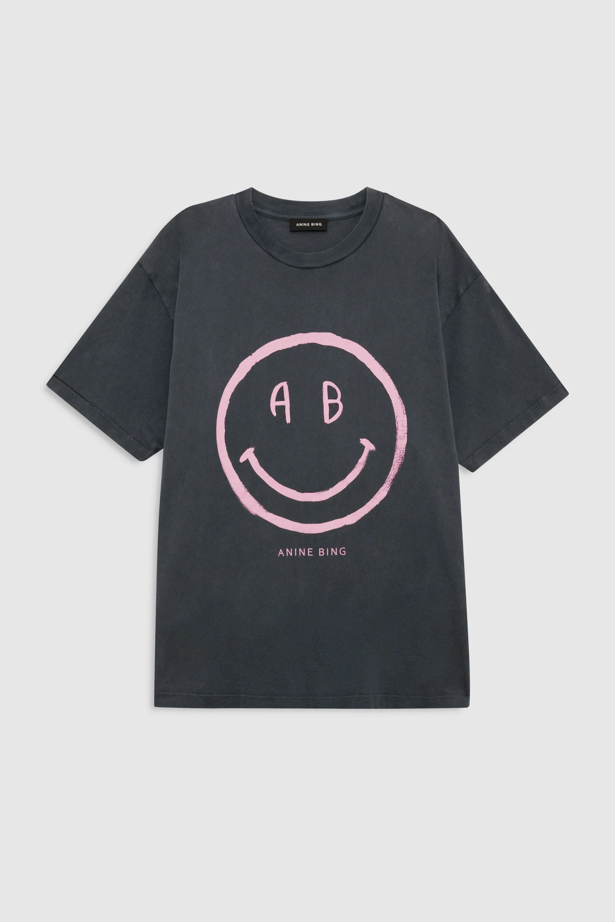 Cade Tee Smiley - Washed Grey - Image 3
