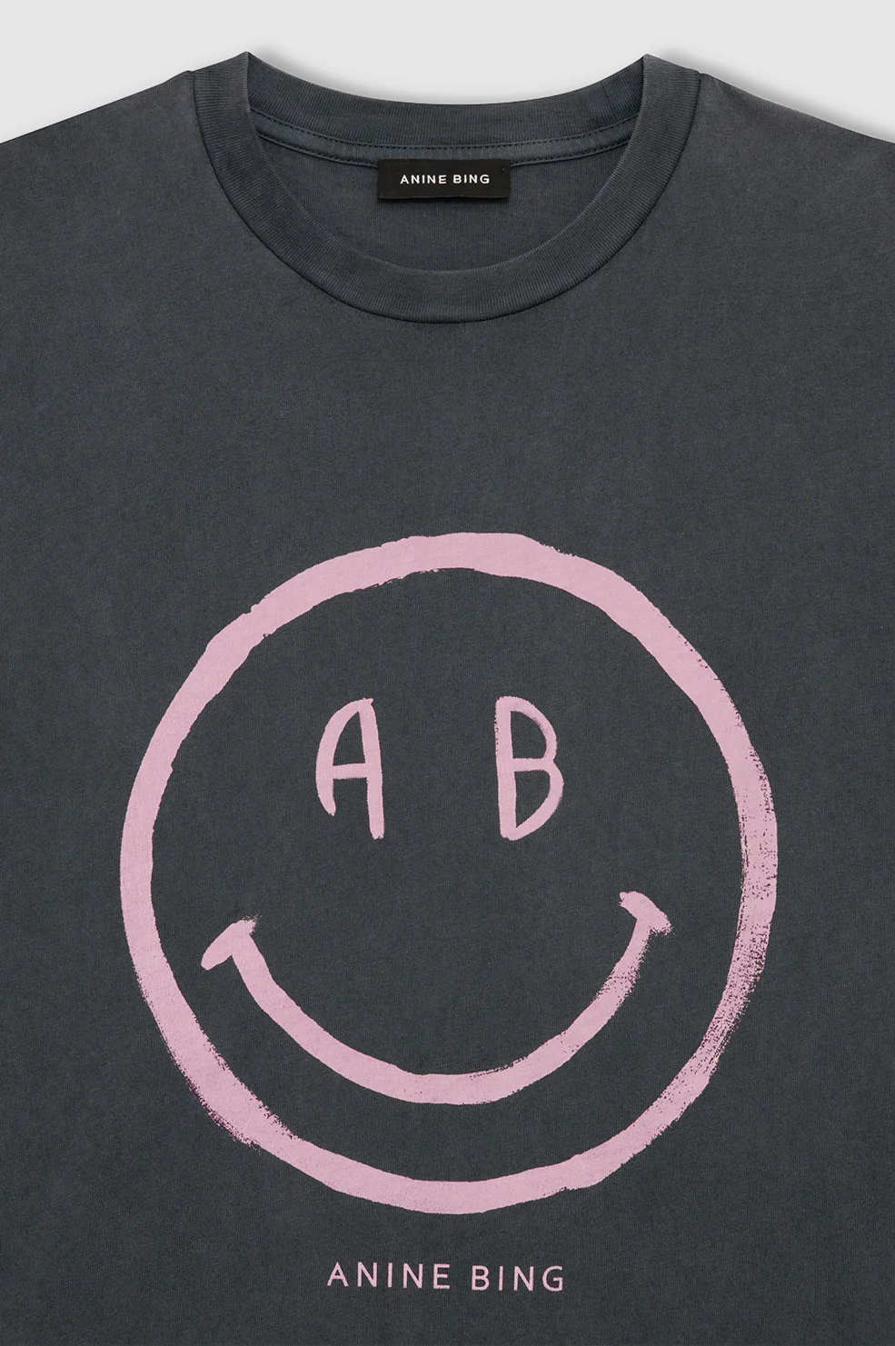 Cade Tee Smiley - Washed Grey - Image 5