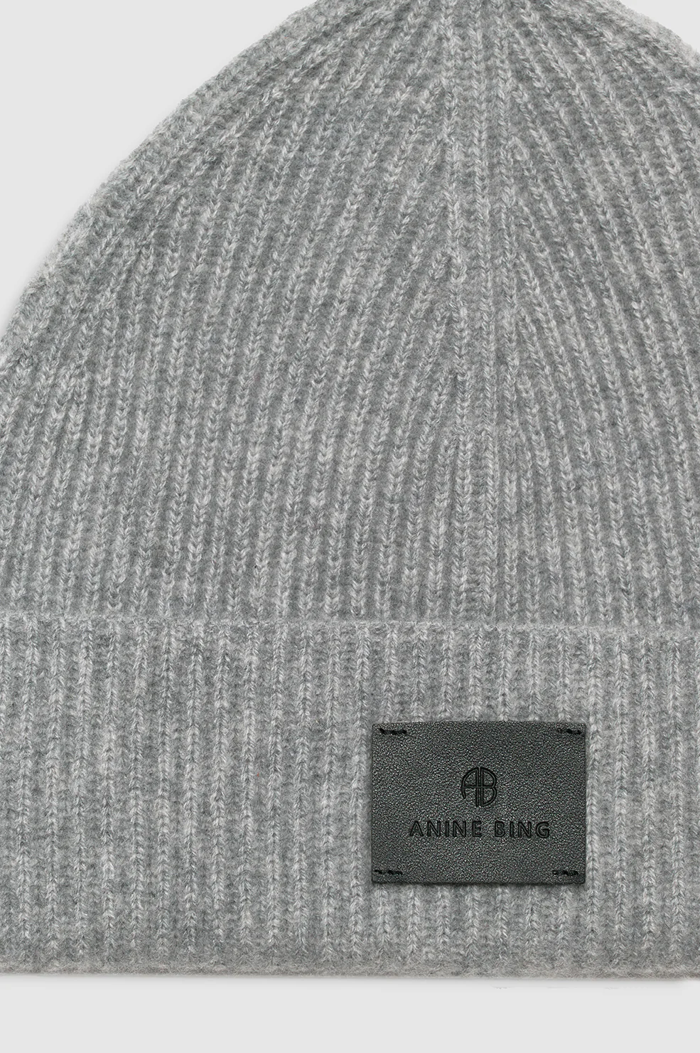 Carley Beanie - Medium Heather Grey Cashmere - Image 3