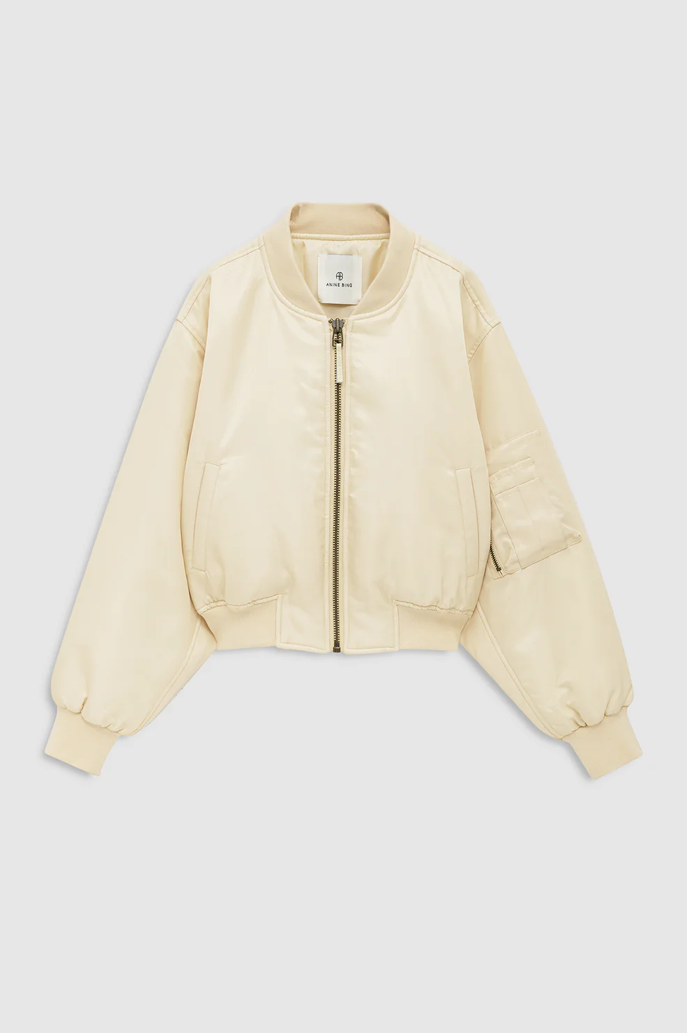 Cropped Leon Bomber - Butter Yellow - Image 3