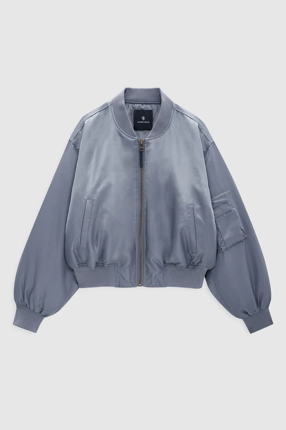 Cropped Leon Bomber - Dark Grey - Image 3