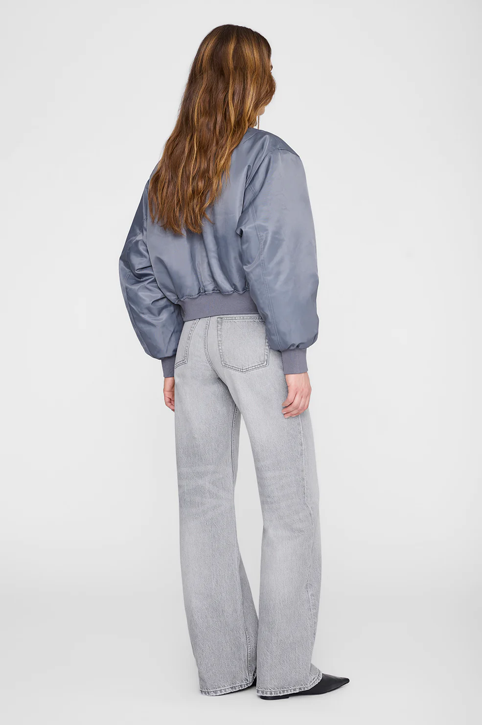 Cropped Leon Bomber - Dark Grey - Image 5