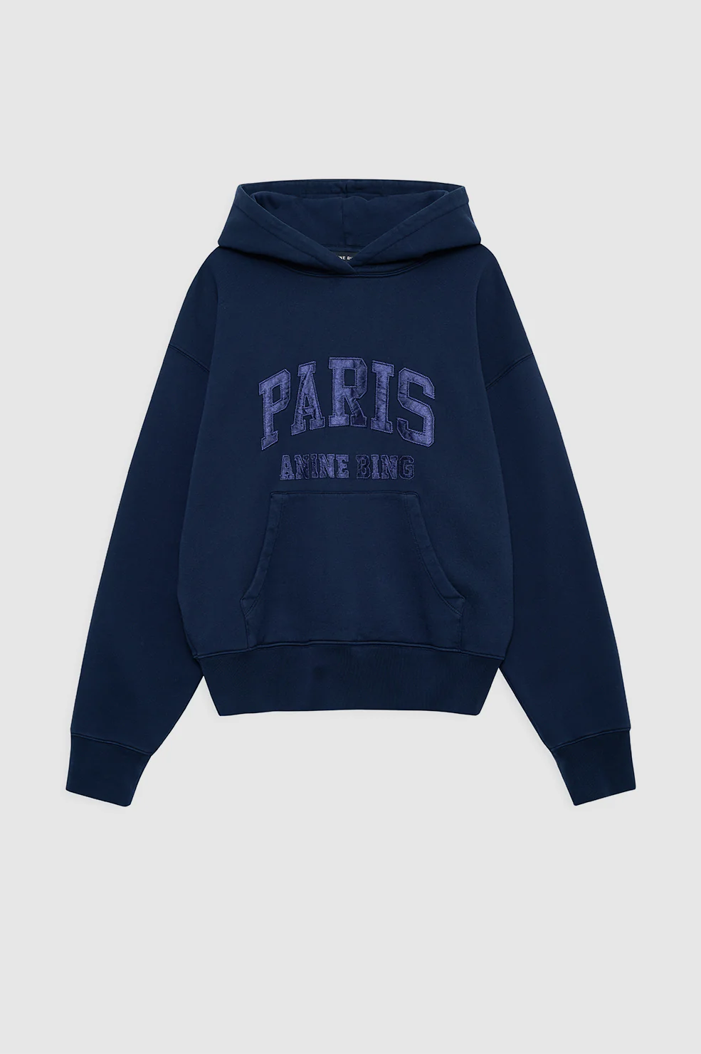Debbie Shrunken Hoodie Paris - Washed Navy - Image 3