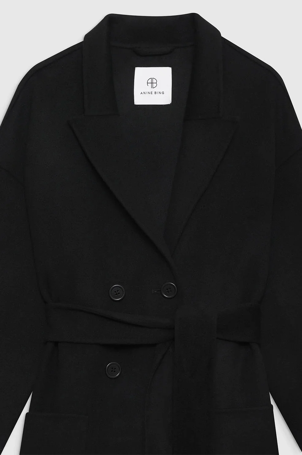 Dylan Coat - Black Cashmere Blend - Image 4