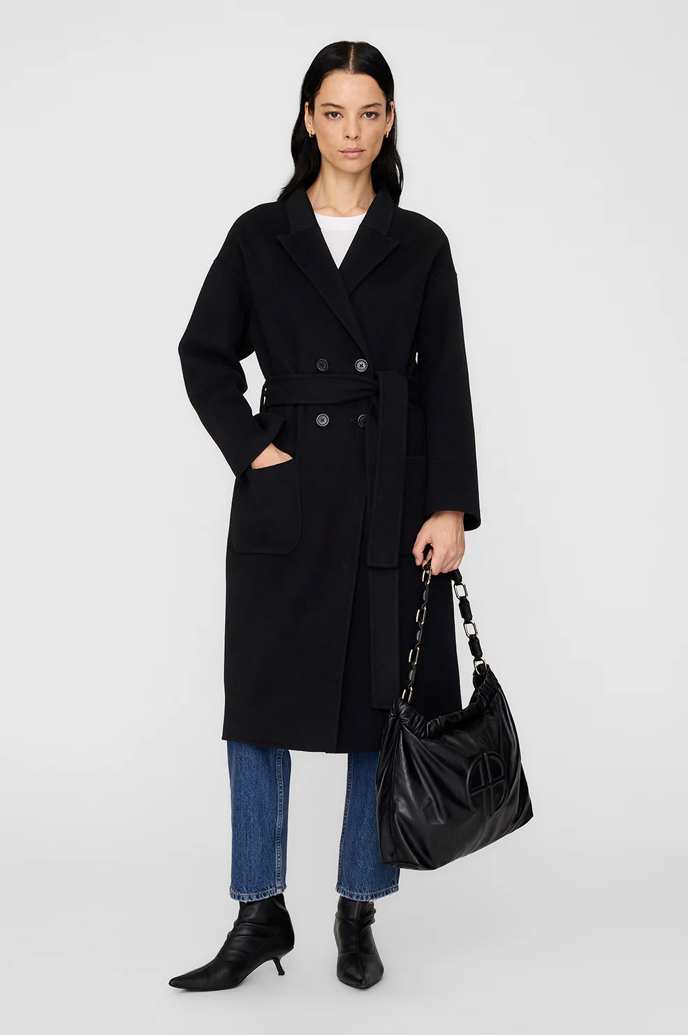Dylan Coat - Black Cashmere Blend - Image 5