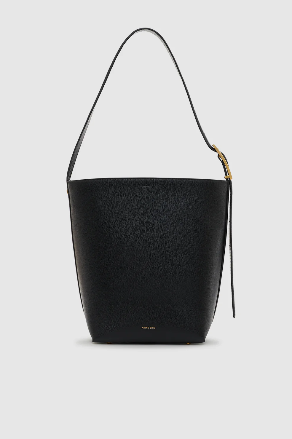 Elly Bucket Bag Grained Leather - Black