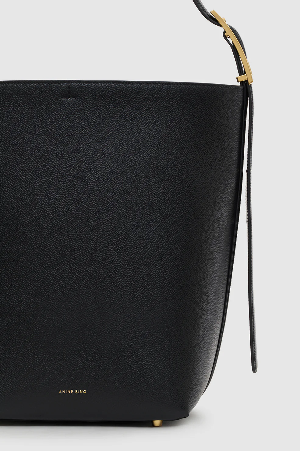 Elly Bucket Bag Grained Leather - Black - Image 5