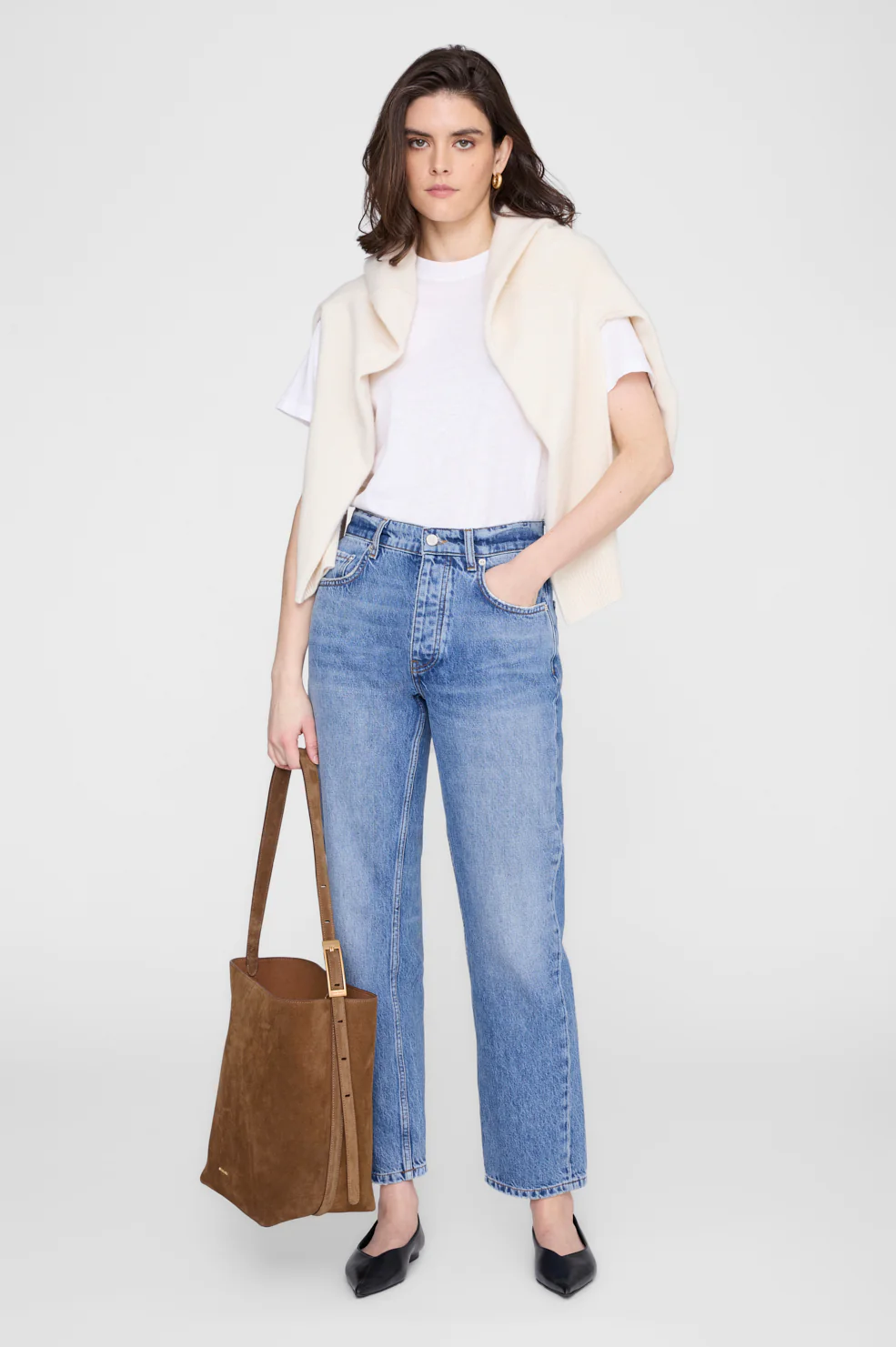 Elly Bucket Bag Suede - Tobacco - Image 2