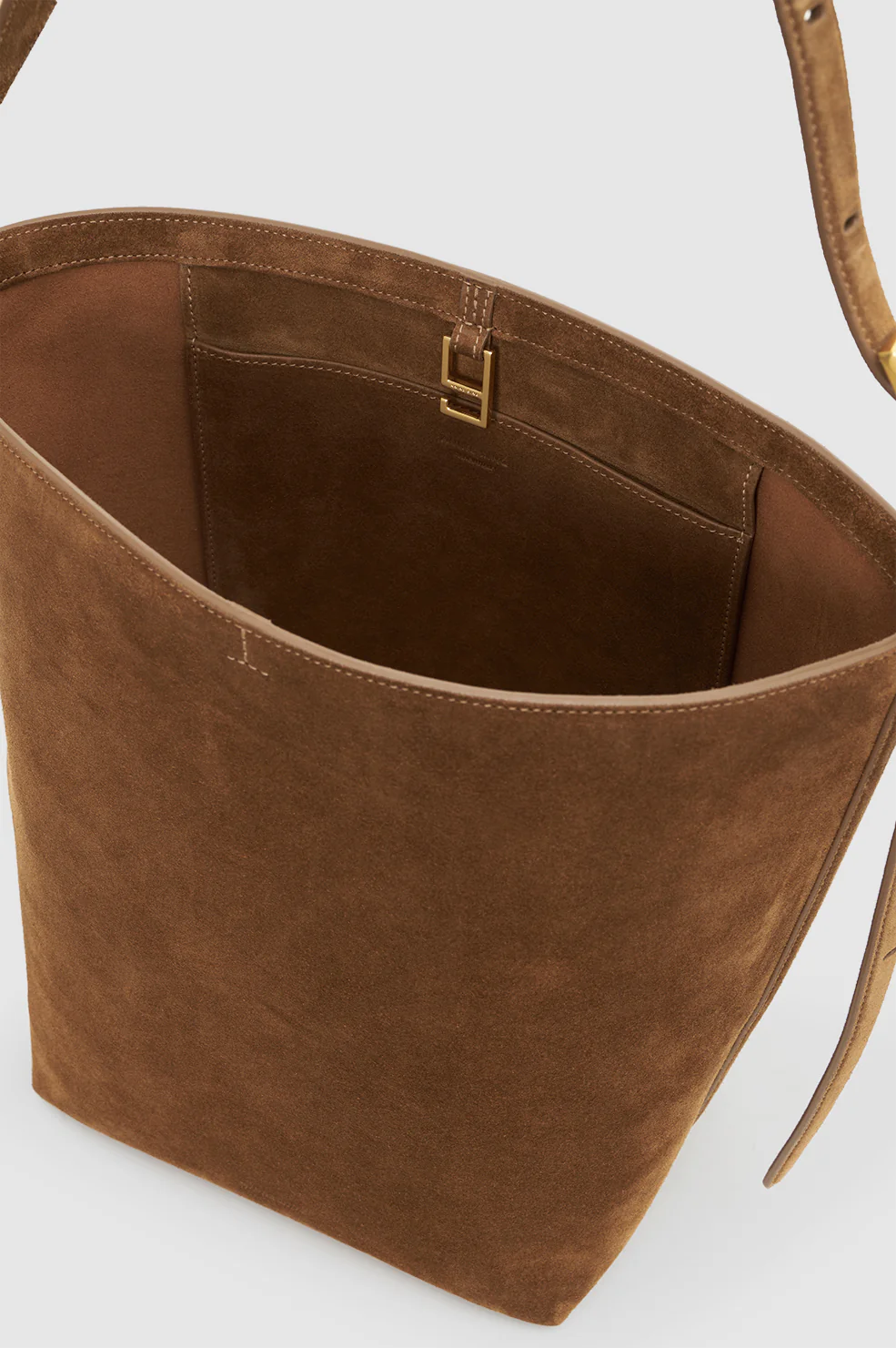 Elly Bucket Bag Suede - Tobacco - Image 4