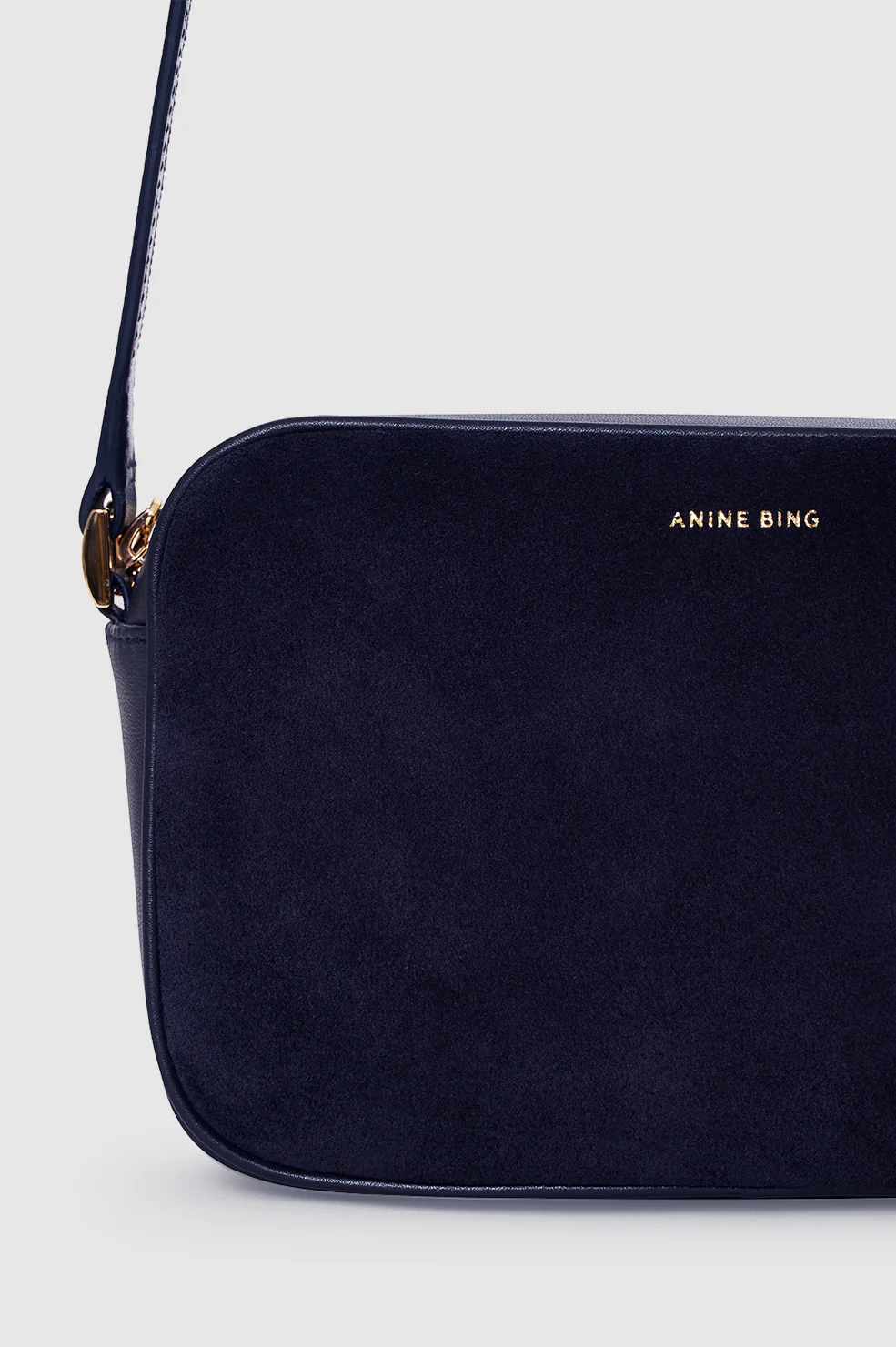 Elly Camera Bag - Navy Suede - Image 6