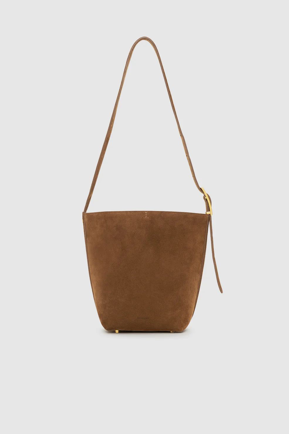 Elly Medium Bucket Bag Suede - Tobacco