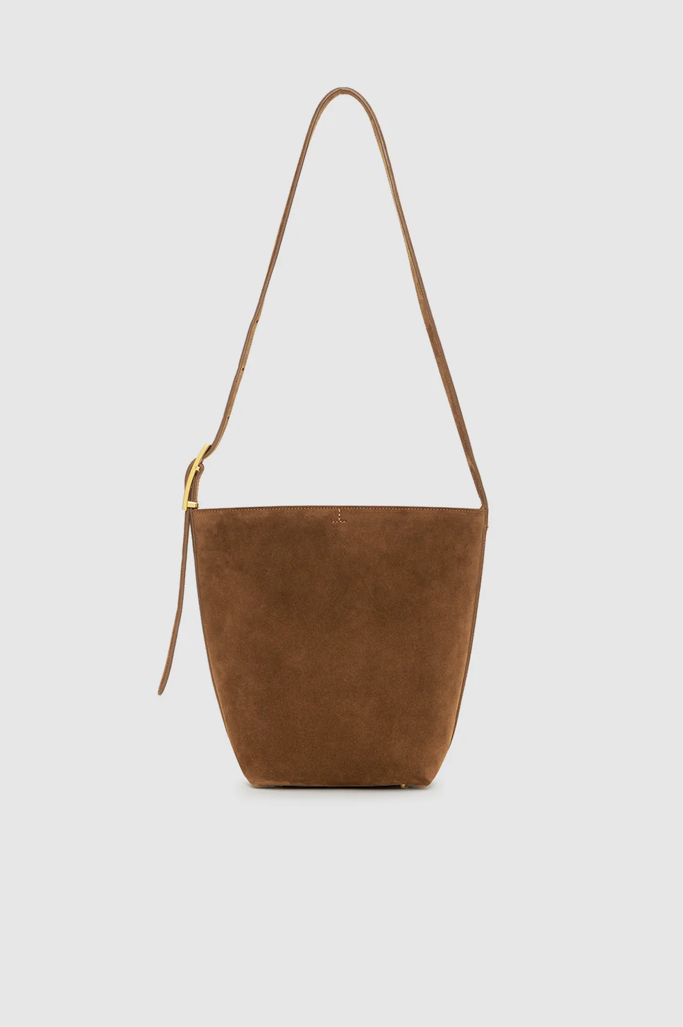 Elly Medium Bucket Bag Suede - Tobacco - Image 3