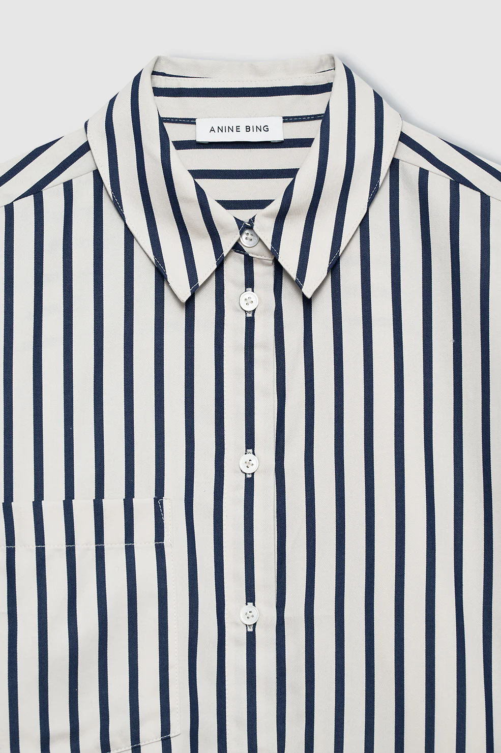 Essie Cropped Shirt - Maritime Stripe - Image 4