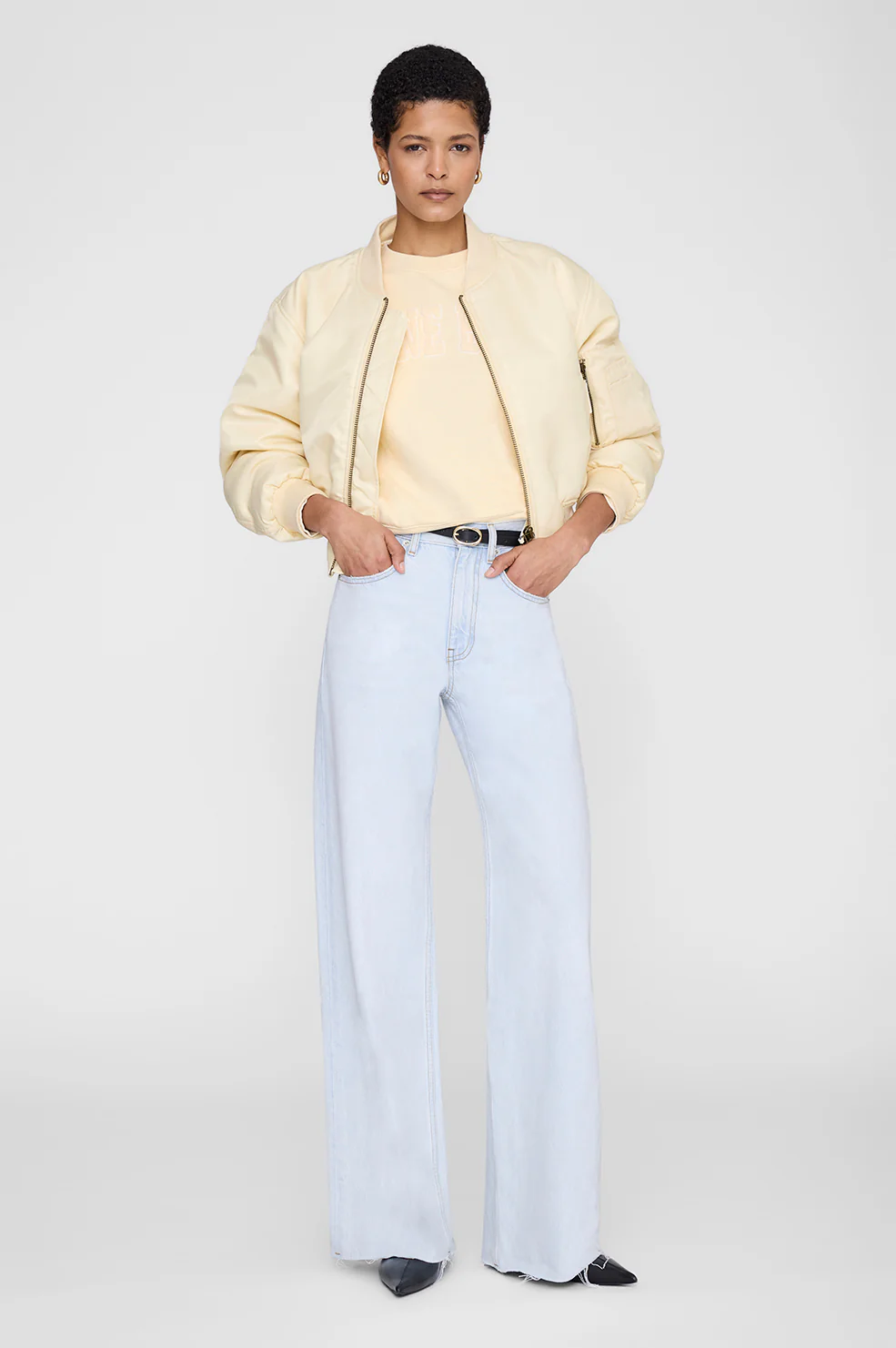 Harry Shrunken Sweatshirt - Butter Yellow - Image 2