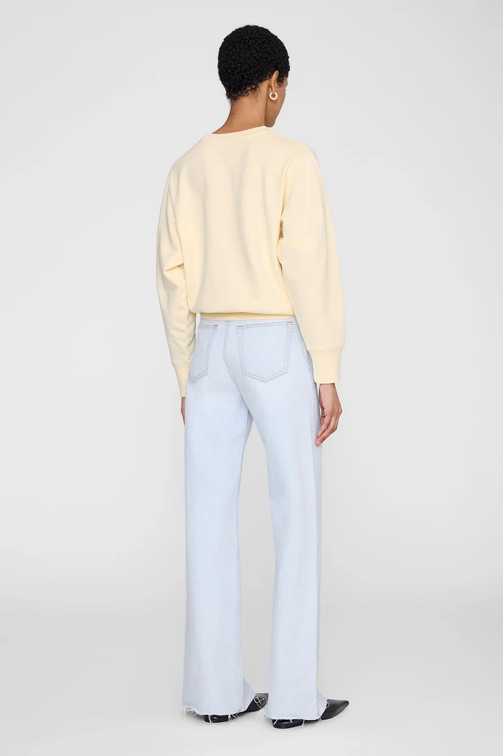 Harry Shrunken Sweatshirt - Butter Yellow - Image 5