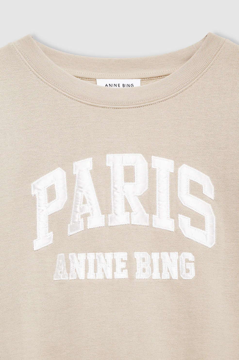 Harry Shrunken Sweatshirt Paris - Beige - Image 4