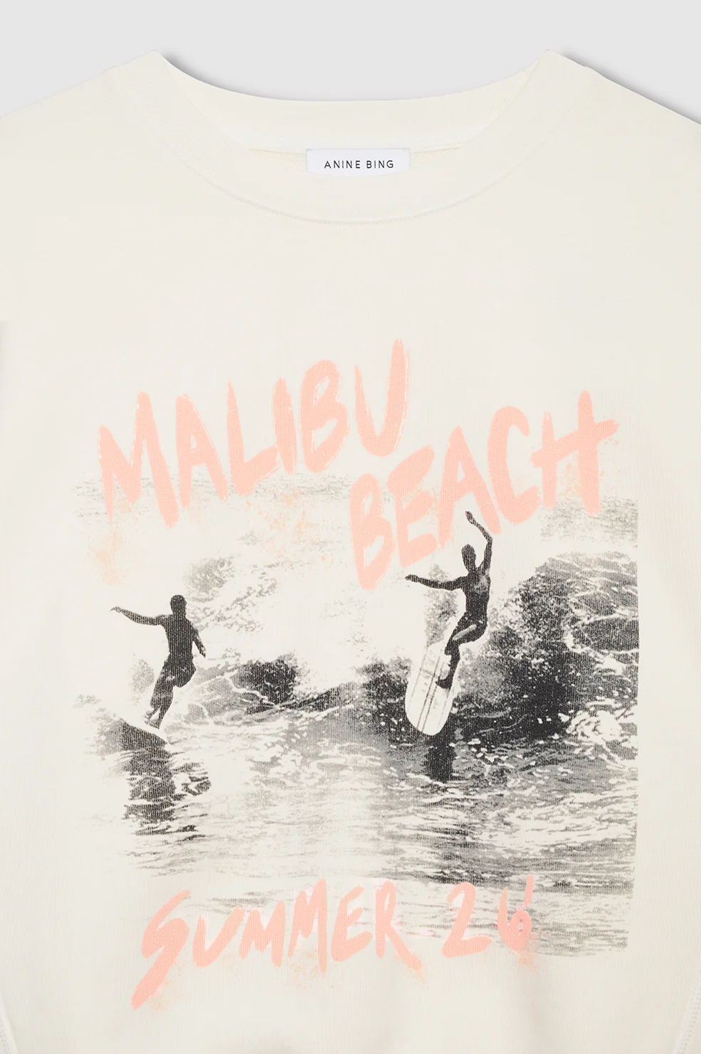 Harry Shrunken Sweatshirt Surfer - Washed Buttercream - Image 4