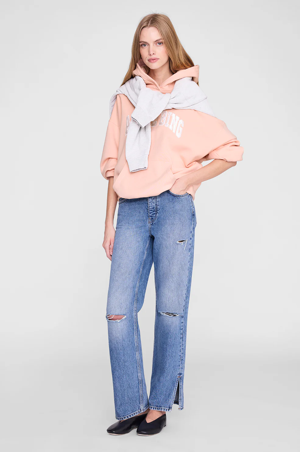 Harvey Sweatshirt Anine Bing - Coral Pink - Image 2