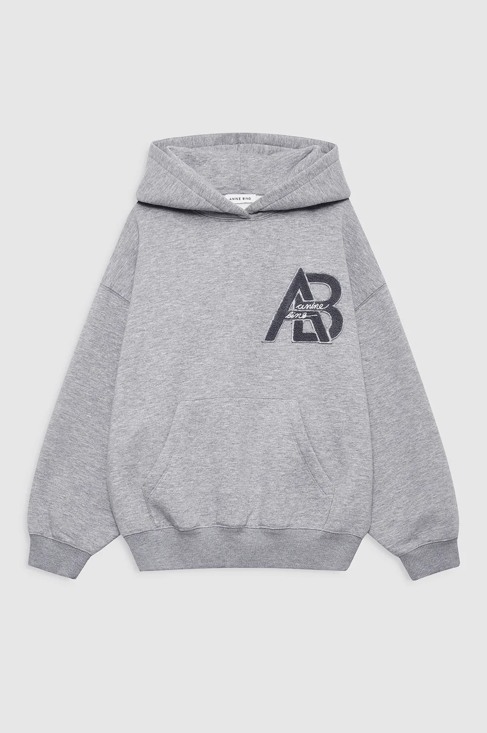 Jaci Hoodie Letterman - Medium Heather Grey - Image 3