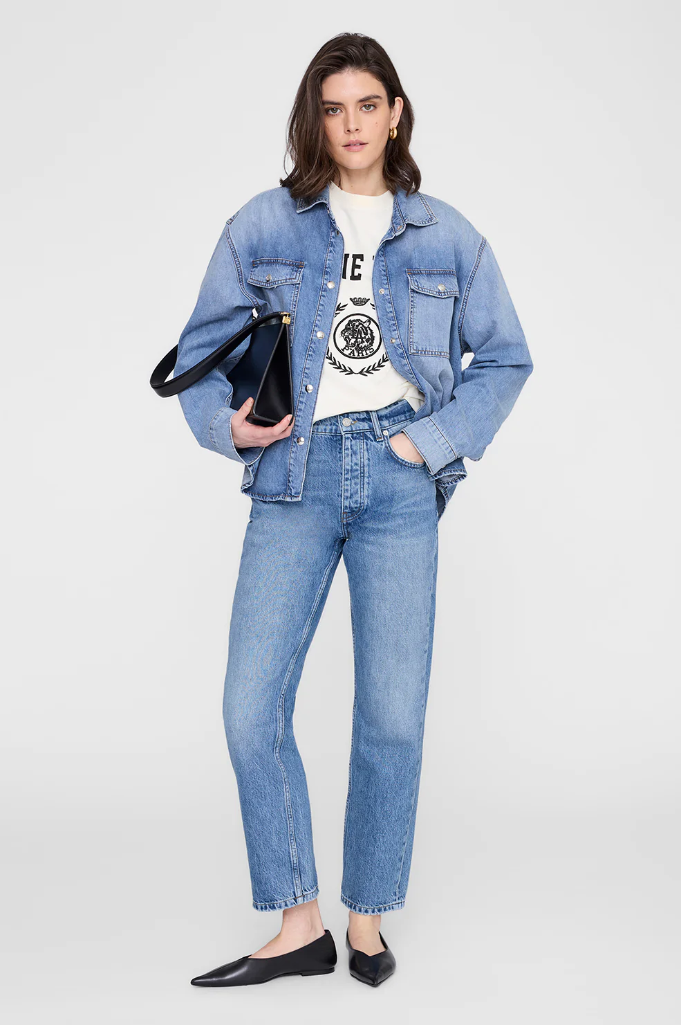Jaylin Tee Collegiate - Washed Cream - Image 2