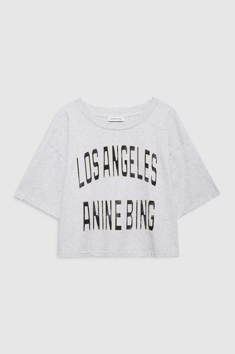 Johnny Cropped Tee - Grey Melange - Image 4