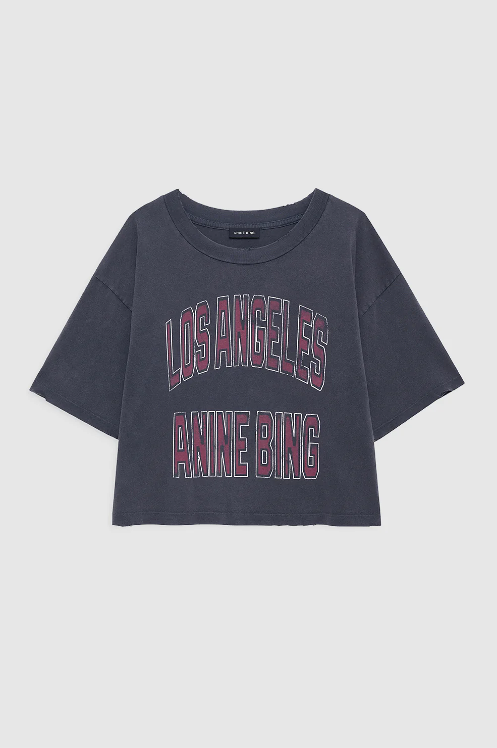 Johnny Cropped Tee - Washed Black - Image 4