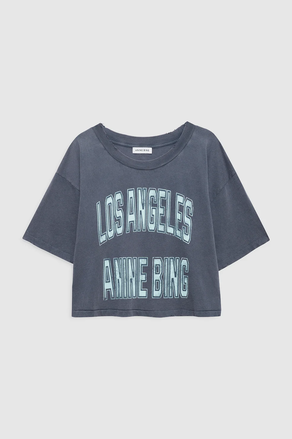 Johnny Cropped Tee - Washed Grey - Image 3
