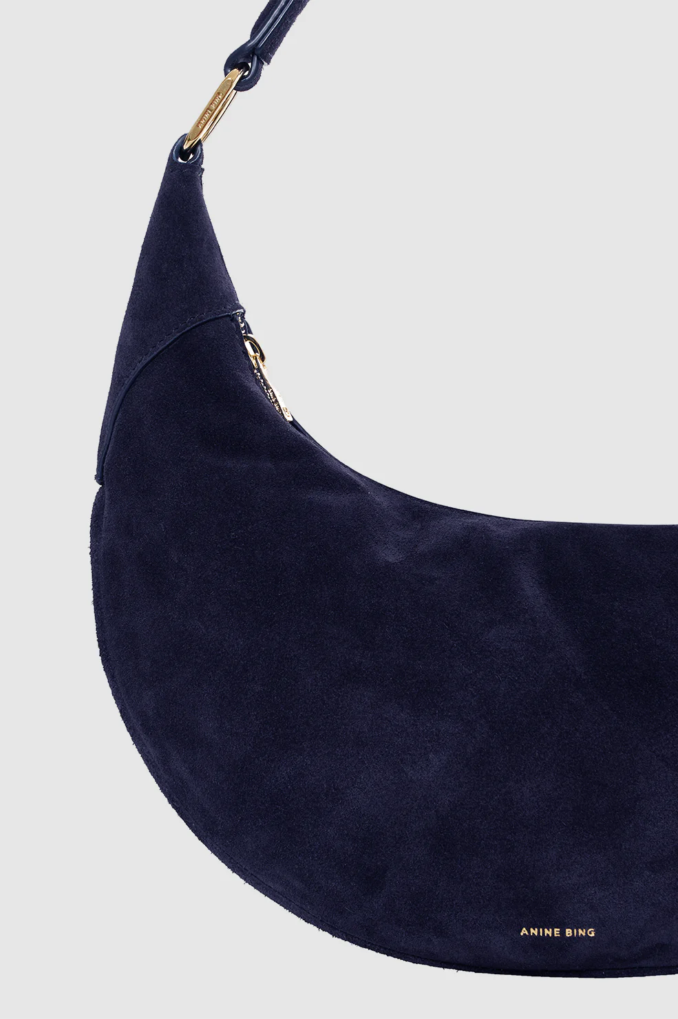 Kate Hobo Bag - Navy Suede - Image 5