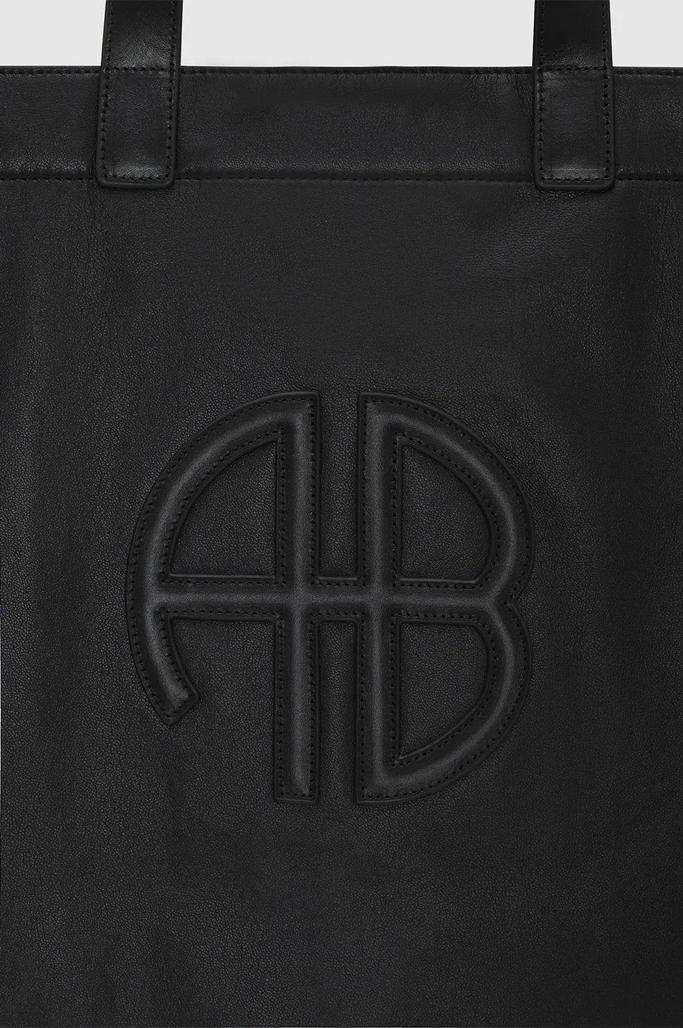 Large Rio Tote - Black Recycled Leather - Image 5