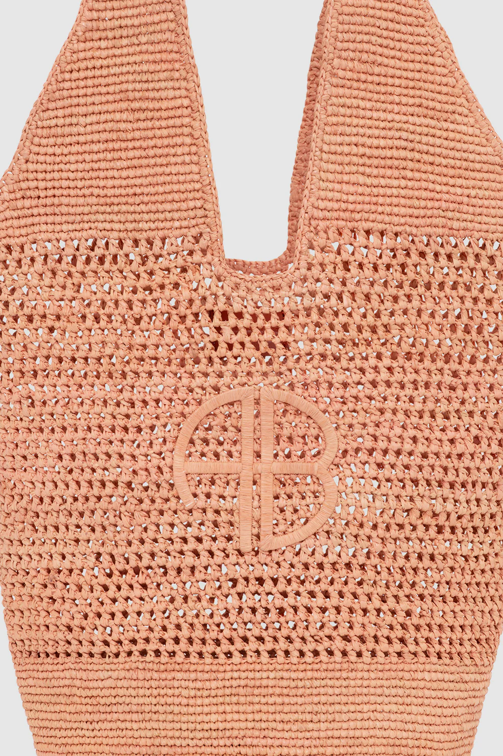Leah Logo Hobo Raffia - Blush - Image 5