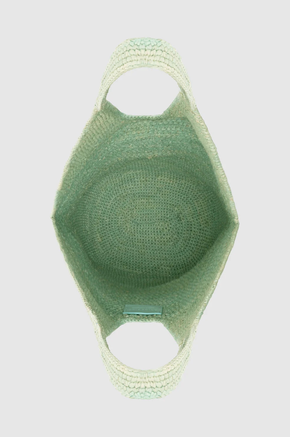 Leah Logo Hobo Raffia - Sea Foam Green - Image 4