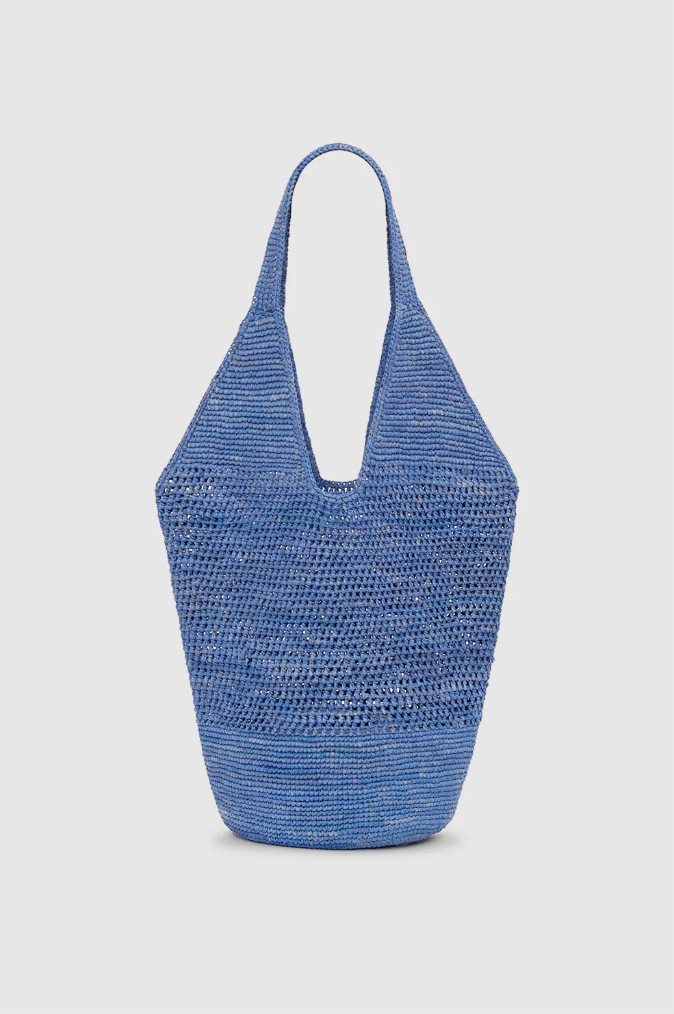 Leah Logo Hobo Raffia - Storm Blue - Image 3