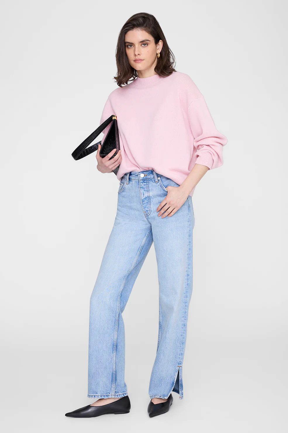 Lee Crew Sweater - Powder Pink
