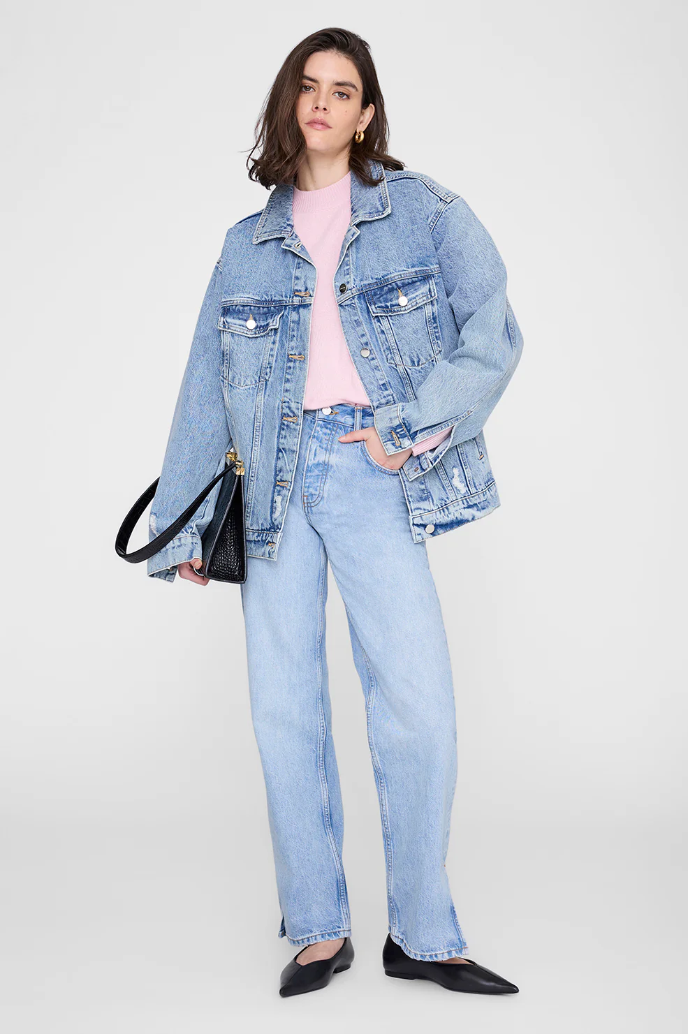 Lee Crew Sweater - Powder Pink - Image 2