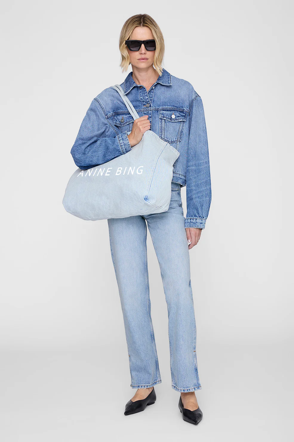 Leo Denim Tote - Lucid Blue - Image 2