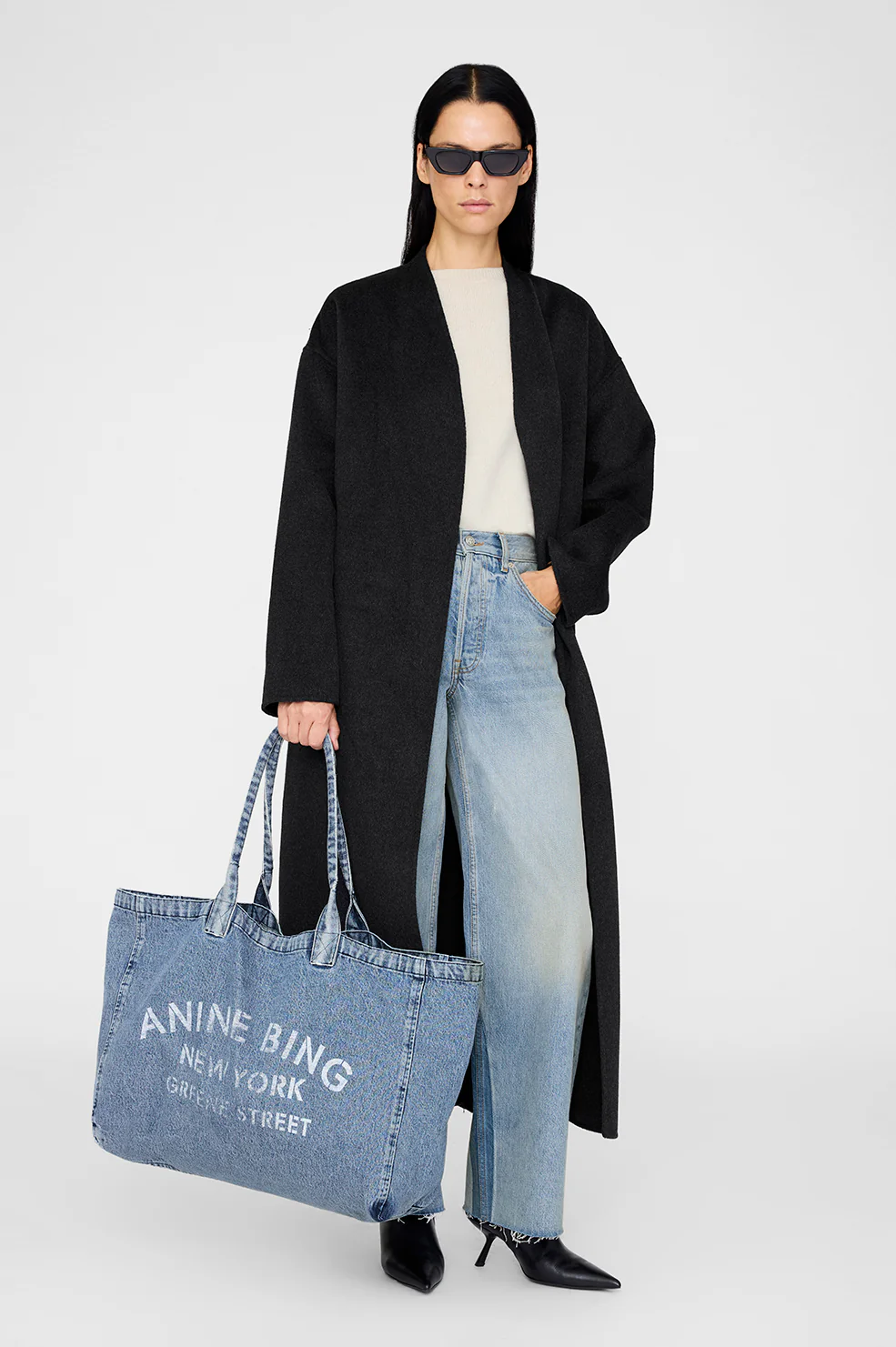 Leo Denim Tote - Shadow Blue - Image 2