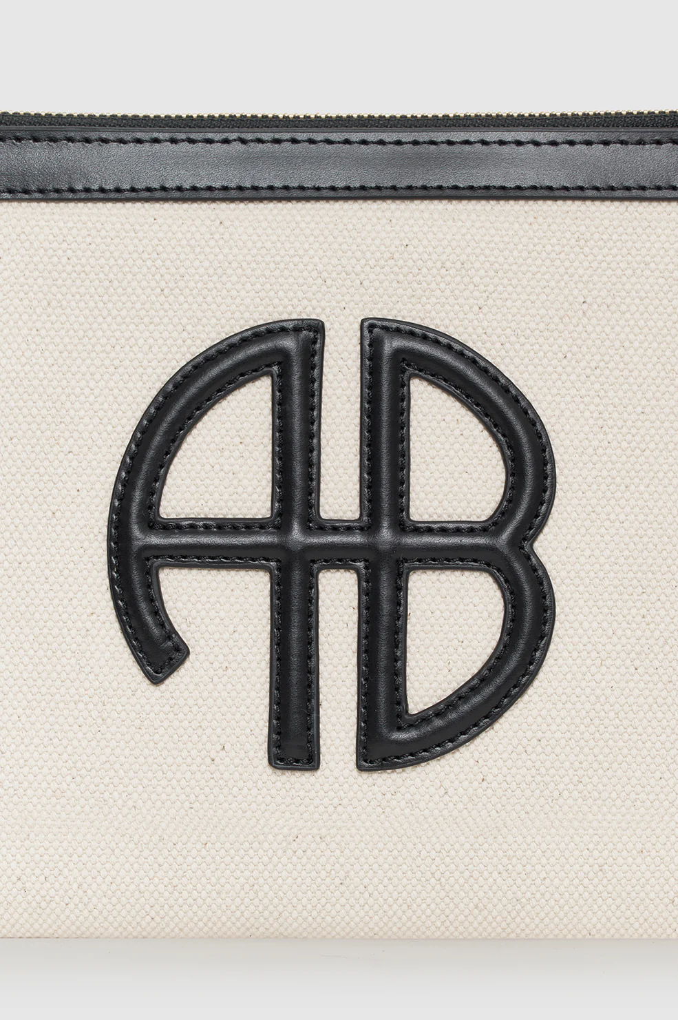 Lili Pouch - Natural Canvas With Black - Image 5