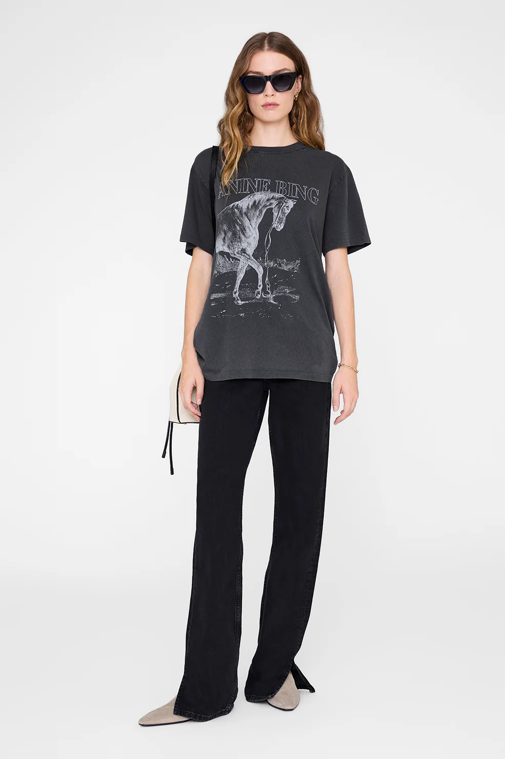 Lili Tee Horse - Washed Black