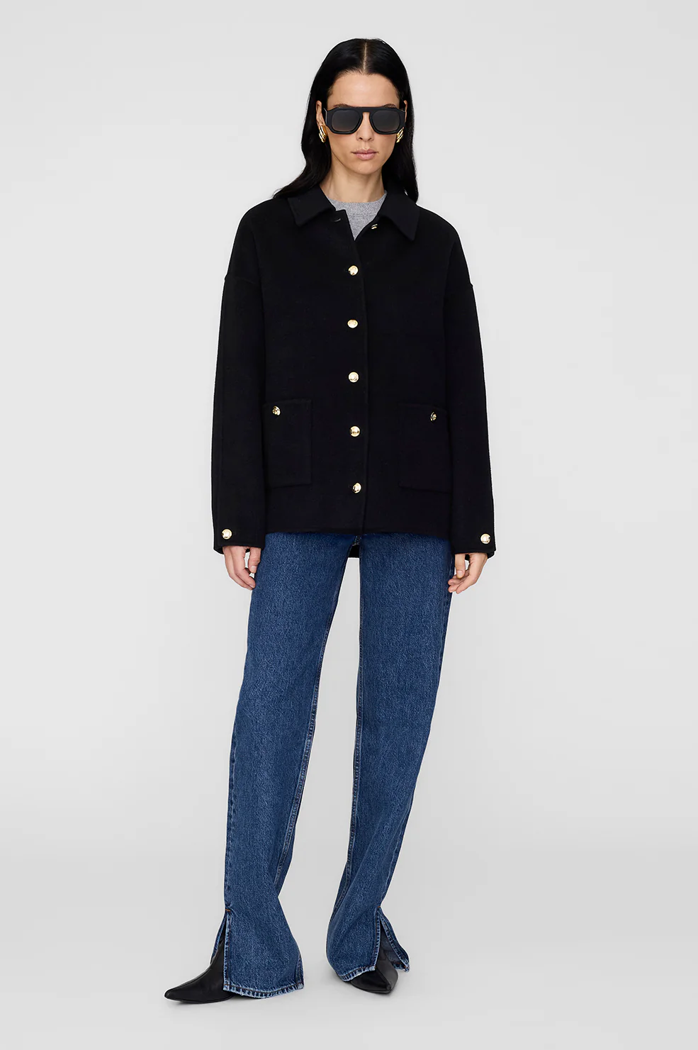 Luca Jacket - Black Cashmere Blend - Image 5