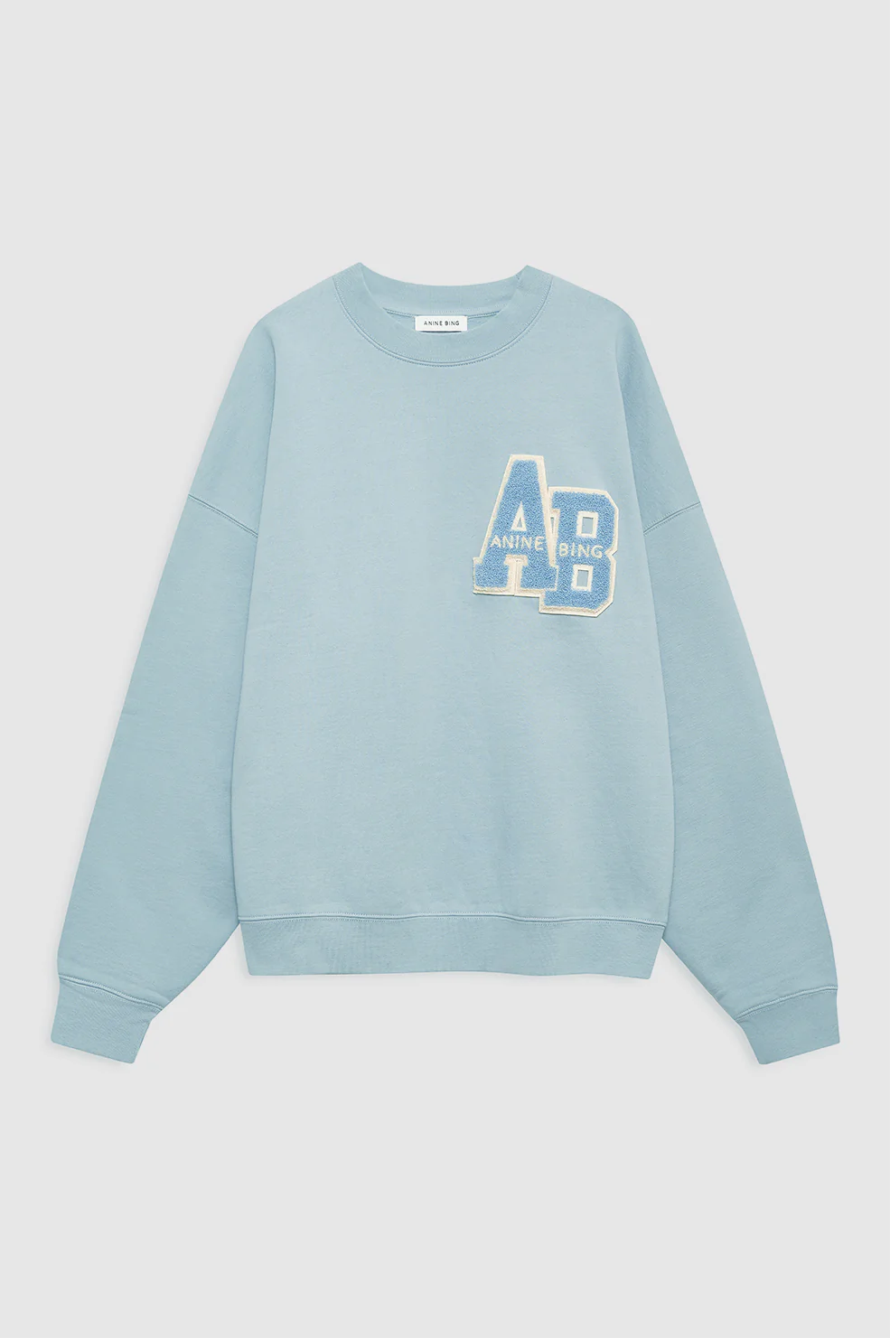 Miles Oversized Sweatshirt Letterman - Pastel Blue - Image 3