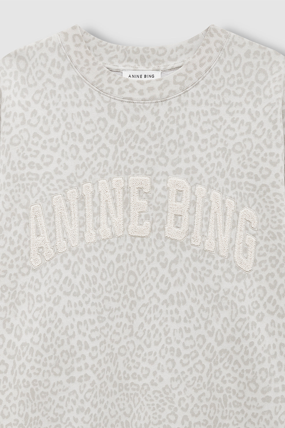 Miles Sweatshirt Anine Bing - Washed White Leopard - Image 4