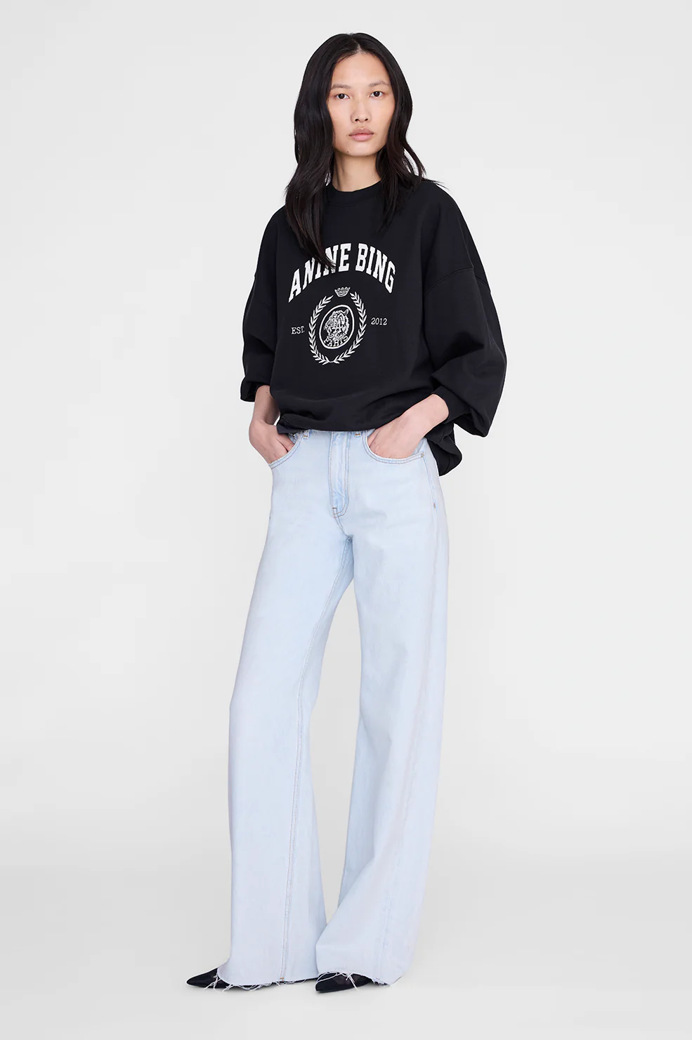 Miles Sweatshirt Collegiate - Vintage Black