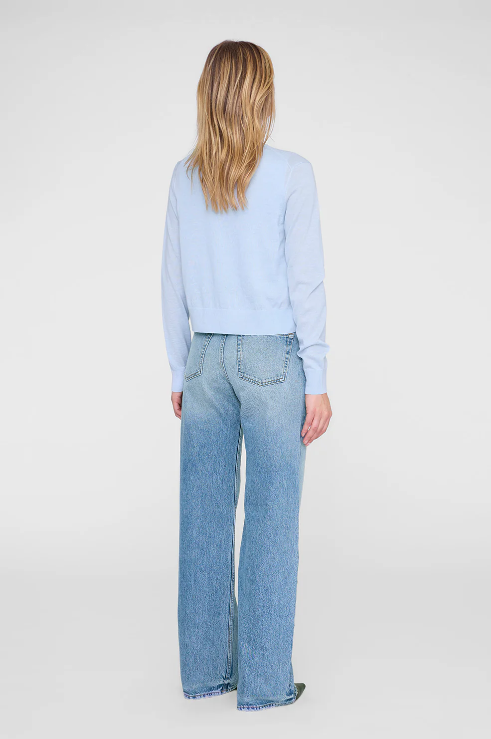 Moni Crop Cardigan - Pale Blue - Image 2